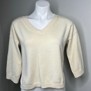 Madewell Cotton Blend Crop Sweater Oversized size XS